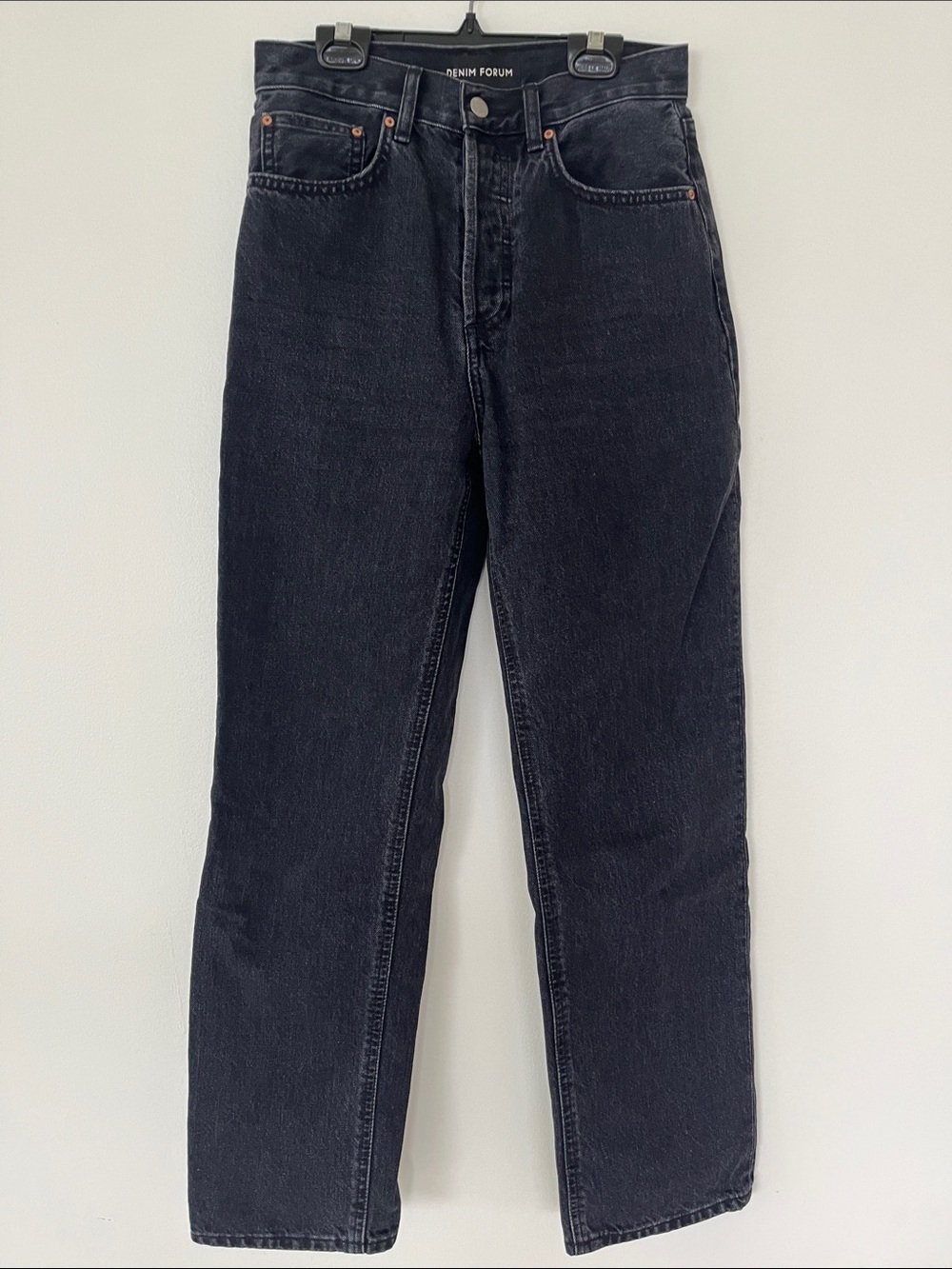 Denim Forum Washed Black Straight Jeans-Like new